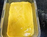 A picture of step 5 of Ghee Mysore Pak.