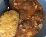 A picture of step 4 of Cream of Tomato soup with Meatballs.