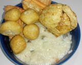 Foto langkah ke 7 dari resep Bubur Sosis Ayam Paru Goreng Dacin Logam.