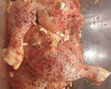 Sült csirkecomb, petrezselymes krumplival, salátával 🍗 recept fázis 1 fotója