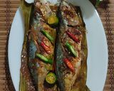 Gambar langkah 5 resipi Kembung Bakar Pes Tomyam.