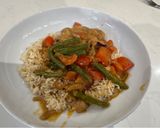 A picture of step 4 of One pan Thai red curry.