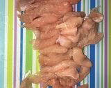 A picture of step 2 of Turkey Chilli strips and roasted potatoes.