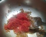 A picture of step 2 of Aloo matar with Chapati.