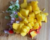 Glazed salmon with thai style mango and strawberry salsa recipe step 1 photo