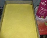 A picture of step 4 of Mango Swiss roll.