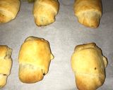 A picture of step 12 of Christmas breakfast roll-ups.