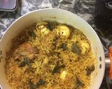 A picture of step 4 of Chicken egg biryani.