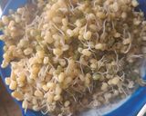 A picture of step 1 of Sprout Mung Masala.