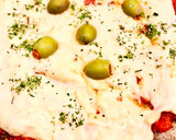 Foto del paso 4 de la receta: Pizza de sarraceno, s/gluten, s/levadura, c/ queso de papa (paparella) y aceitunas