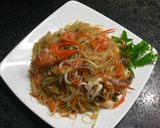 Hình bước làm 7 của món Miến xào hải sản