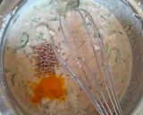A picture of step 2 of Multigrain mix vegetable chila.