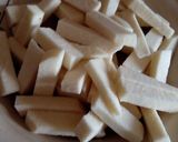 A picture of step 1 of Yam fries.