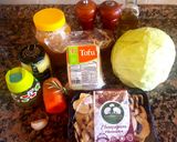 Foto del paso 1 de la receta: Tofu, con repollo, champiñones y zanahoria. #Mercado #Repollo