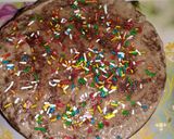 A picture of step 7 of Chocolate colorful cake.
