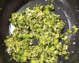 A picture of step 5 of Green chilli techa.