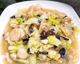 Foto langkah ke 5 dari resep Sayur Sawi Putih Jamur Bakso.