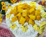 صورة لخطوة 16 من وصفة كيكة مانجو بطريقتي 🥭 lassi mango cake