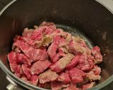 รูปขั้นตอนการทำที่ 2 ของ Stroganoff แบบง่ายจากซุปเห็ดกระป๋อง ใส่มะกะโรนี