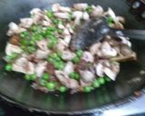 A picture of step 2 of Khoya, Matar, Mushroom.