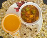A picture of step 3 of Aloo Capsicum.