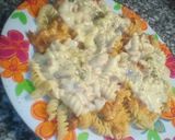 Foto del paso 10 de la receta: Pasta con Strogonoff de Panchos y Muzzarella
