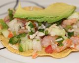 A picture of step 6 of Shrimp and Lobster Ceviche Tostadas.