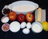 A picture of step 1 of Apple and Raisin Cake.