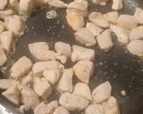 A picture of step 1 of Chicken and Chorizo Risotto.