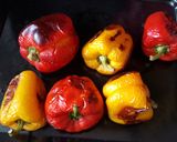 A picture of step 1 of Bell pepper salad.