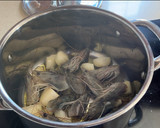 Foto del paso 1 de la receta Pasta con langostinos y salsa de leche de coco