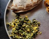 A picture of step 5 of Moringo leaves bhaji.