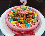 Foto langkah ke 11 dari resep Marmer cake ultah.
