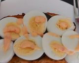 A picture of step 5 of My Simple Boiled Egg & Black Pudding on Seeded Bread Toasted 🤩.
