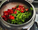 A picture of step 1 of Palak Bhaji.
