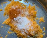A picture of step 1 of Gajar Chunda oats beans aloo tikki fig chutney sandwich in Indian bread.