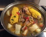 A picture of step 8 of Sancocho de gallina ~ Colombian soup.