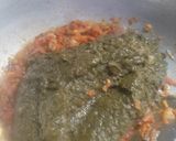 A picture of step 5 of Sarson Ka Saag and Makki Ki Roti.