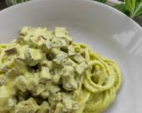 Foto del passaggio 4 della ricetta Spaghetti alla carbonara vegan con tofu
