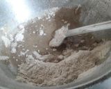 A picture of step 1 of Singhara Atta ladoo.