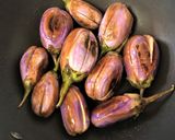 A picture of step 1 of Bagara Baingan - (Eggplant Curry - Hyderabadi Style).