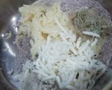 A picture of step 2 of Falahari Aaloo.