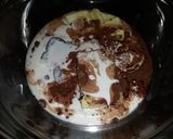 A picture of step 14 of Black forest in pineapple sorbet n chocolate ganache#easterdish.