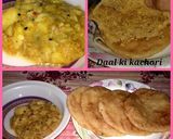 A picture of step 3 of Aalu ki tarkari with kachori.