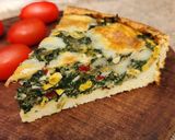 Foto del paso 12 de la receta: 🥧🌽🌿Tarta de choclo, acelga y queso, con masa de papa 🌿🌽🥧 #sintacc #veggie