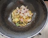 A picture of step 2 of Sorgam bhakri (flat bread) with ridge gourd and potato sabji.