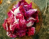 A picture of step 1 of Penne with Radicchio and Creamy Cheese Sauce.