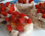 Foto del paso 4 de la receta: Champiñones rellenos y espárragos verdes al horno