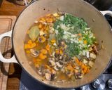A picture of step 3 of Seasonal soup, early April edition.