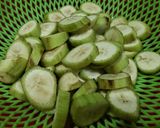 Hình bước làm 1 của món Chuối xanh rim sả ớt